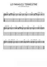 Téléchargez la tablature de la musique Traditionnel-Le-paradis-terrestre en PDF