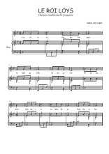 Téléchargez la partition de Le roi Loys en PDF pour Chant et piano