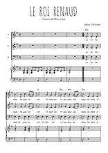 Téléchargez l'arrangement de la partition de Le roi Renaud en PDF pour trois voix mixtes et piano