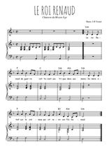 Téléchargez la partition de Le roi Renaud en PDF pour Chant et piano