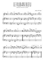 Téléchargez la partition de Le ruban bleu en PDF pour Mélodie et piano