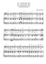 Téléchargez la partition de Le vieux Jo en PDF pour Chant et piano