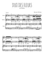 Téléchargez la partition de Le duo des fleurs (2 voix) en PDF pour Chant et piano