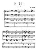 Téléchargez la partition de Le fiacre en PDF pour 3 voix SAB et piano