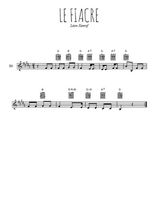 Téléchargez l'arrangement de la partition pour sax en Mib de la musique Le fiacre en PDF