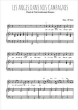 Téléchargez l'arrangement de la partition de noel-les-anges-dans-nos-campagnes en PDF pour Chant et piano