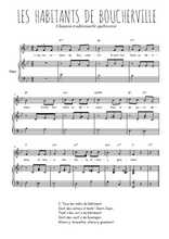 Téléchargez la partition de Les habitants de Boucherville en PDF pour Chant et piano