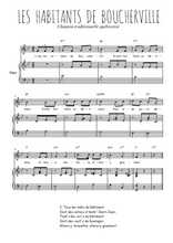 Téléchargez l'arrangement de la partition de Traditionnel-Les-habitants-de-Boucherville en PDF pour Chant et piano