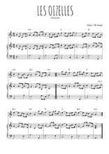 Téléchargez la partition de Les oizelles en PDF pour Mélodie et piano