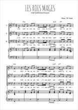 Téléchargez l'arrangement de la partition de Les rois Mages en PDF pour trois voix mixtes et piano