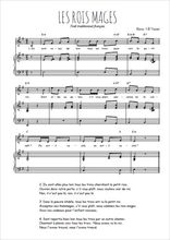 Téléchargez l'arrangement de la partition de noel-les-rois-mages en PDF pour Chant et piano