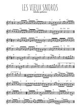 Téléchargez l'arrangement de la partition en Sib de la musique Les vieux snoros en PDF