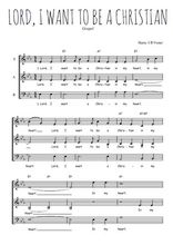 Téléchargez l'arrangement de la partition de Traditionnel-Lord-I-want-to-be-a-christian en PDF à trois voix