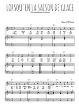 Téléchargez la partition de Lorsqu'en la saison de glace en PDF pour Chant et piano
