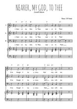 Téléchargez l'arrangement de la partition de Nearer my god to thee en PDF pour trois voix mixtes et piano