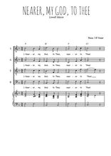 Téléchargez l'arrangement de la partition de Nearer my god to thee en PDF pour 4 voix mixtes et piano