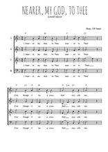 Téléchargez l'arrangement de la partition de Nearer my god to thee en PDF à quatre voix SATB