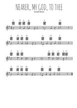 Téléchargez l'arrangement de la partition en Sib de la musique Nearer my god to thee en PDF