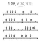 Téléchargez l'arrangement de la partition pour sax en Mib de la musique Nearer my god to thee en PDF