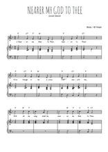 Téléchargez la partition de Nearer my god to thee en PDF pour Chant et piano