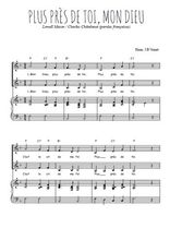 Téléchargez l'arrangement de la partition de Plus près de toi, mon Dieu en PDF pour deux voix égales et piano