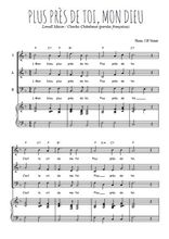 Téléchargez l'arrangement de la partition de Plus près de toi, mon Dieu en PDF pour trois voix mixtes et piano