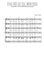 Téléchargez l'arrangement de la partition de Plus près de toi, mon Dieu en PDF pour 4 voix mixtes et piano