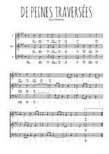 Téléchargez l'arrangement de la partition de Luca-Marenzio-De-peines-traversees en PDF pour trois voix d'hommes
