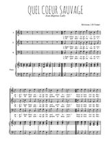 Téléchargez la partition de Quel coeur sauvage en PDF pour 3 voix SAB et piano