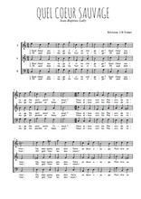 Téléchargez l'arrangement de la partition de Jean-Baptiste-Lully-Quel-coeur-sauvage en PDF à trois voix