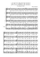 Téléchargez l'arrangement de la partition de La puissance de Dieu en PDF pour 4 voix mixtes et piano