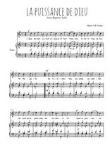 Téléchargez l'arrangement de la partition de jean-baptiste-lully-la-puissance-de-dieu en PDF pour Chant et piano