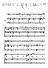 Téléchargez la partition de Le héros que j'attends en PDF pour Chant et piano