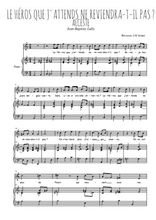 Téléchargez l'arrangement de la partition de jean-baptiste-lully-le-heros-que-j-attends en PDF pour Chant et piano