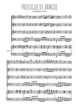 Téléchargez l'arrangement de la partition de Prologue de Armide en PDF pour 4 voix mixtes et piano