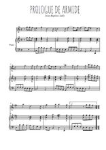 Téléchargez la partition de Prologue de Armide en PDF pour Mélodie et piano