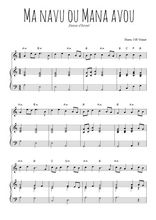 Téléchargez la partition de Ma navu ou Mana avou en PDF pour Mélodie et piano