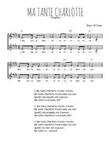 Téléchargez l'arrangement de la partition de Traditionnel-Ma-tante-Charlotte-tricote en PDF à deux voix