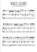 Téléchargez l'arrangement de la partition de Traditionnel-Marie-Calumet en PDF pour Chant et piano