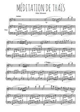 Téléchargez l'arrangement de la partition de jules-massenet-meditation-thais en PDF pour Chant et piano