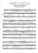 Téléchargez l'arrangement de la partition de Maurice-Ravel-L-enfant-et-les-sortileges-Air-de-l-enfant en PDF pour Chant et piano