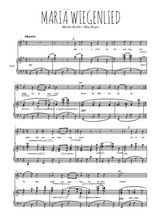 Téléchargez l'arrangement de la partition de max-reger-maria-wiegenlied en PDF pour Chant et piano