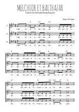 Téléchargez l'arrangement de la partition de Traditionnel-Melchior-et-Balthazar en PDF à trois voix
