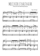 Téléchargez l'arrangement de la partition de Traditionnel-Melchior-et-Balthazar en PDF pour Chant et piano