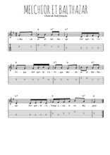 Téléchargez la tablature de la musique Traditionnel-Melchior-et-Balthazar en PDF