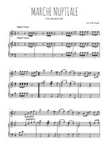 Téléchargez la partition de Marche nuptiale en PDF pour Mélodie et piano