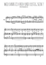 Téléchargez la partition de Wie kann ich froh und lustig sein en PDF pour Chant et piano