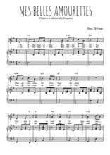 Téléchargez l'arrangement de la partition de mes-belles-amourettes en PDF pour Chant et piano