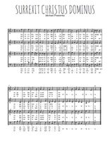 Téléchargez l'arrangement de la partition de Surrexit christus dominus en PDF à quatre voix SATB