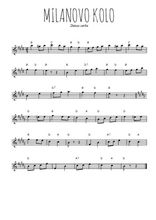 Téléchargez la partition pour saxophone en Mib de la musique danse-serbe-milanovo-kolo en PDF